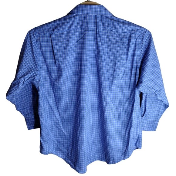 Ralph Lauren Men's Blue Plaid Button-Down Dress Casual Long Sleeve Dress Shirt S - Picture 3 of 5
